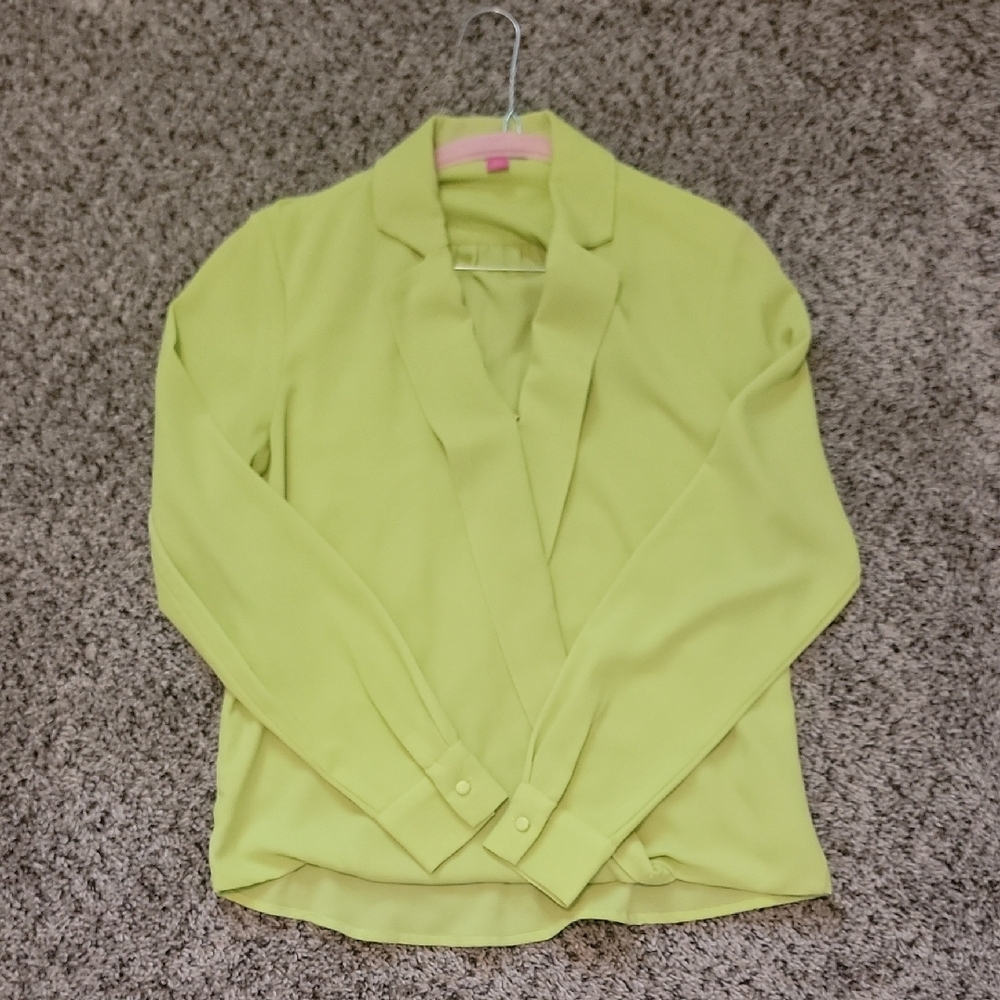 VINCE CAMUTO Lime Green Blouse